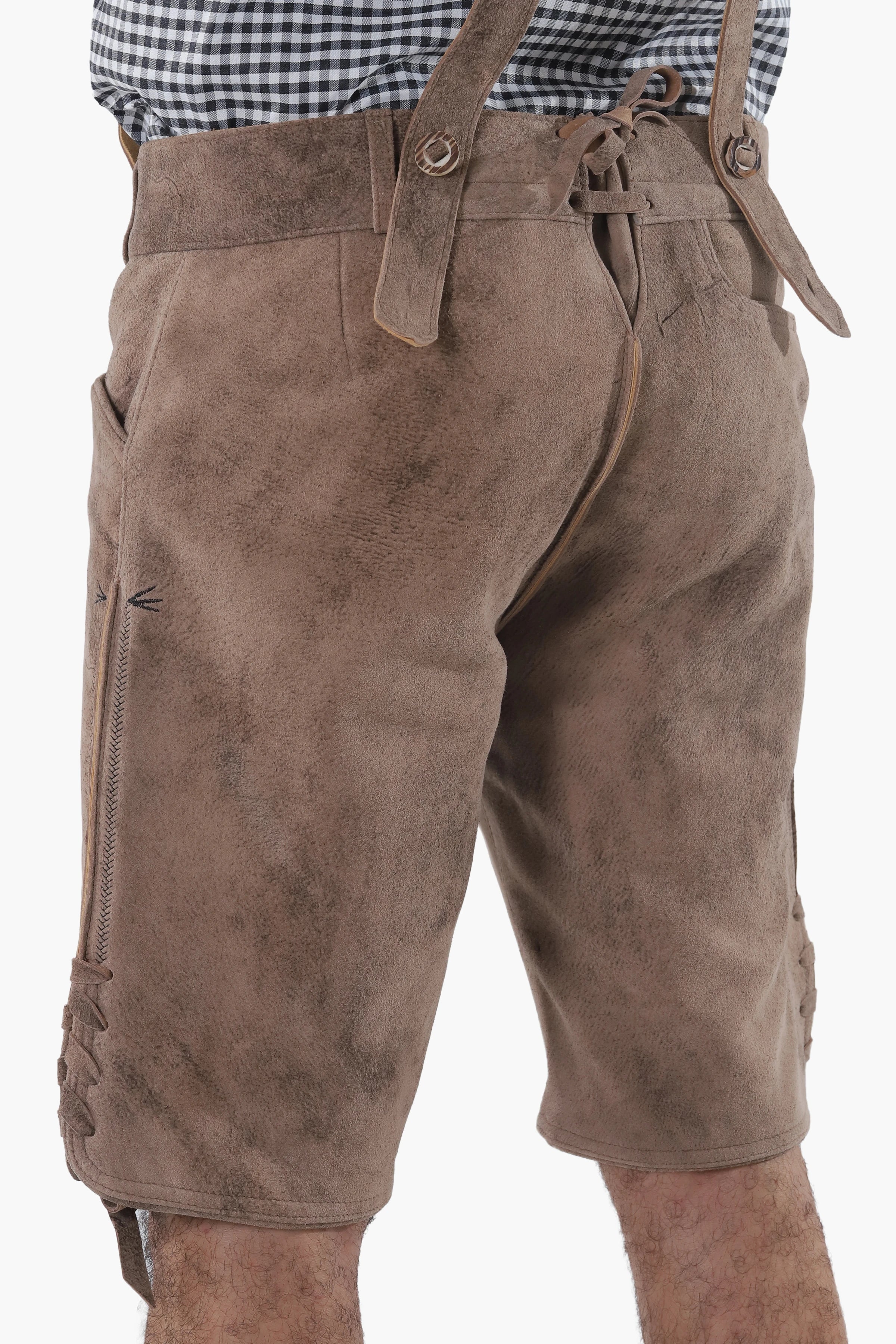 Trachten Shorts Lederhosen Vintage Brown