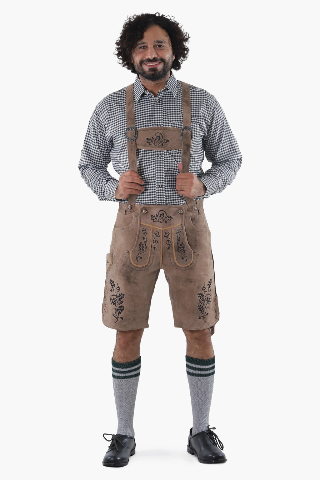 Trachten Shorts Lederhosen Vintage Brown