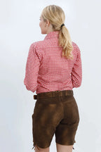 Delicate Edelweiss Embroidered Women Lederhosen