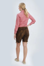 Delicate Edelweiss Embroidered Women Lederhosen