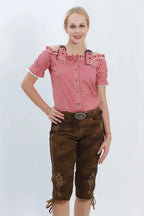 Delicate Embroidered Women Long Lederhosen
