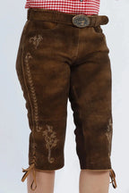 Delicate Embroidered Women Long Lederhosen