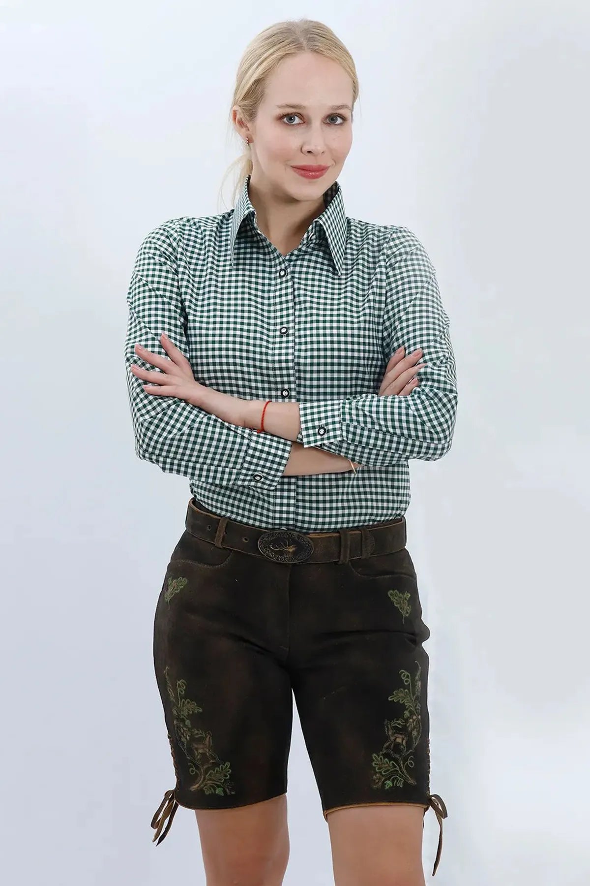 Bavarian Beauty - Female Lederhosen with Majestic Deer Design