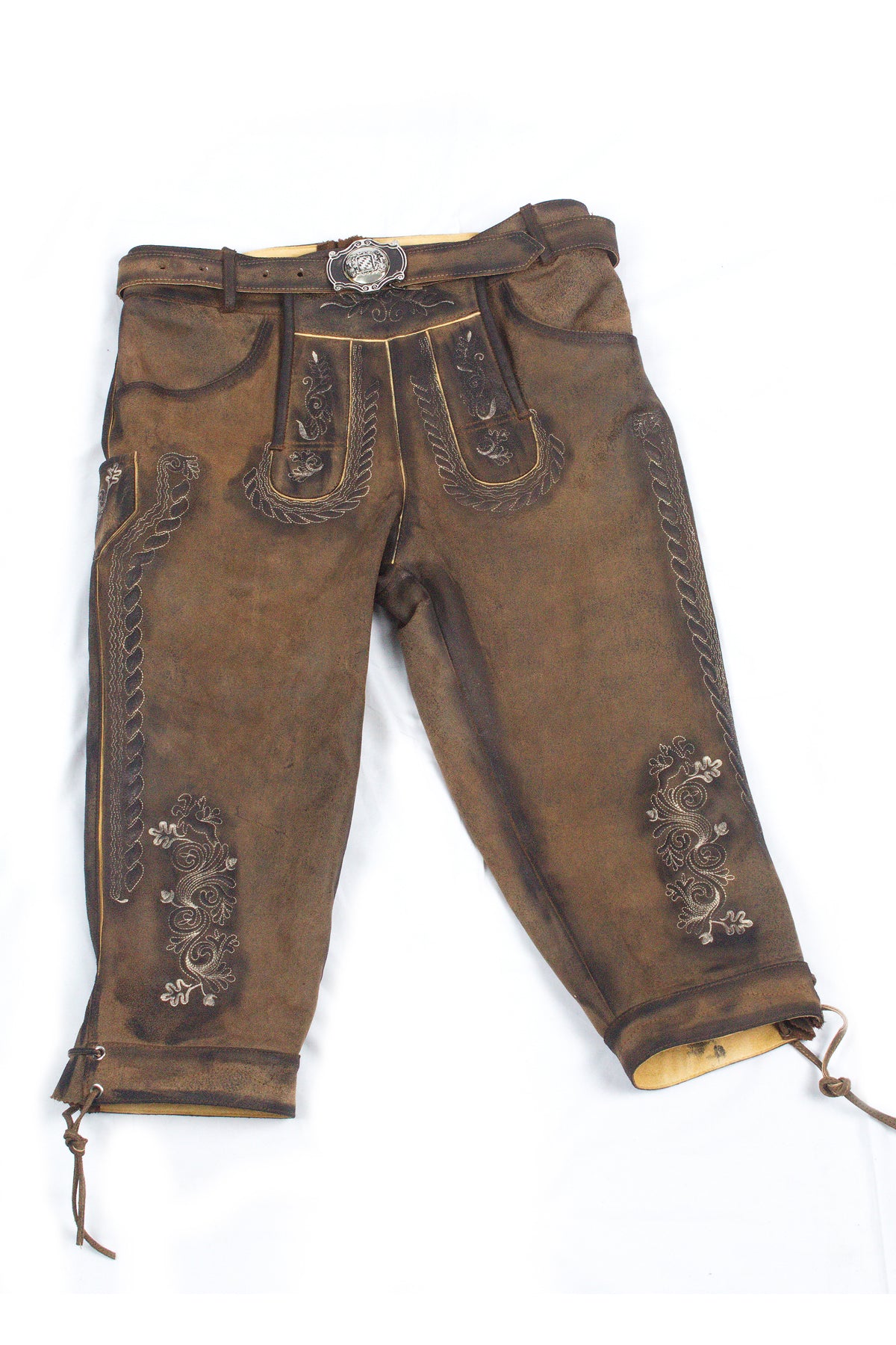 Knee Long Trachten Bundhosen Dark Brown