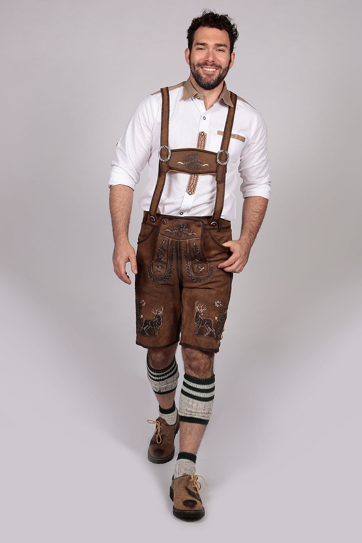 Trachten Short Lederhosen Dark Wild Brown