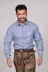 Shirt Small Checkered Cobalt Blue