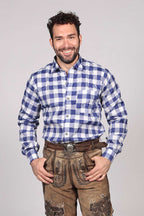 Blue Lederhosen Shirt for Sale - German Lederhosen Shirt SRT-03