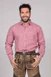 Shirt Small Checkered Dark Red