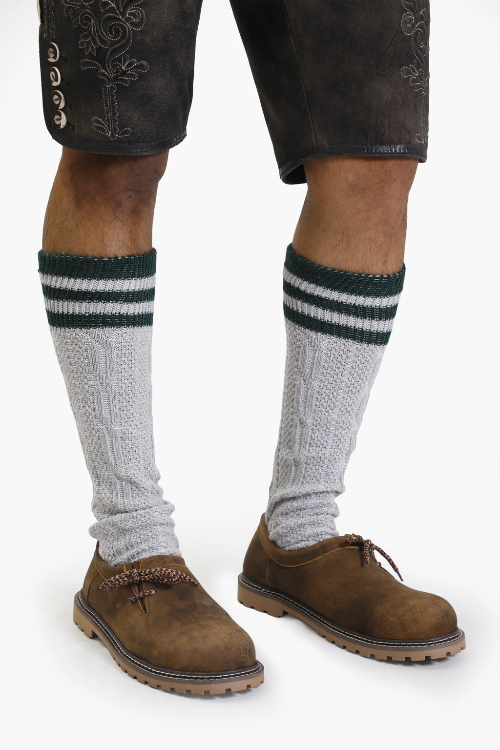 Brown Mens Trachten Trendsetter Lederhosen Shoes