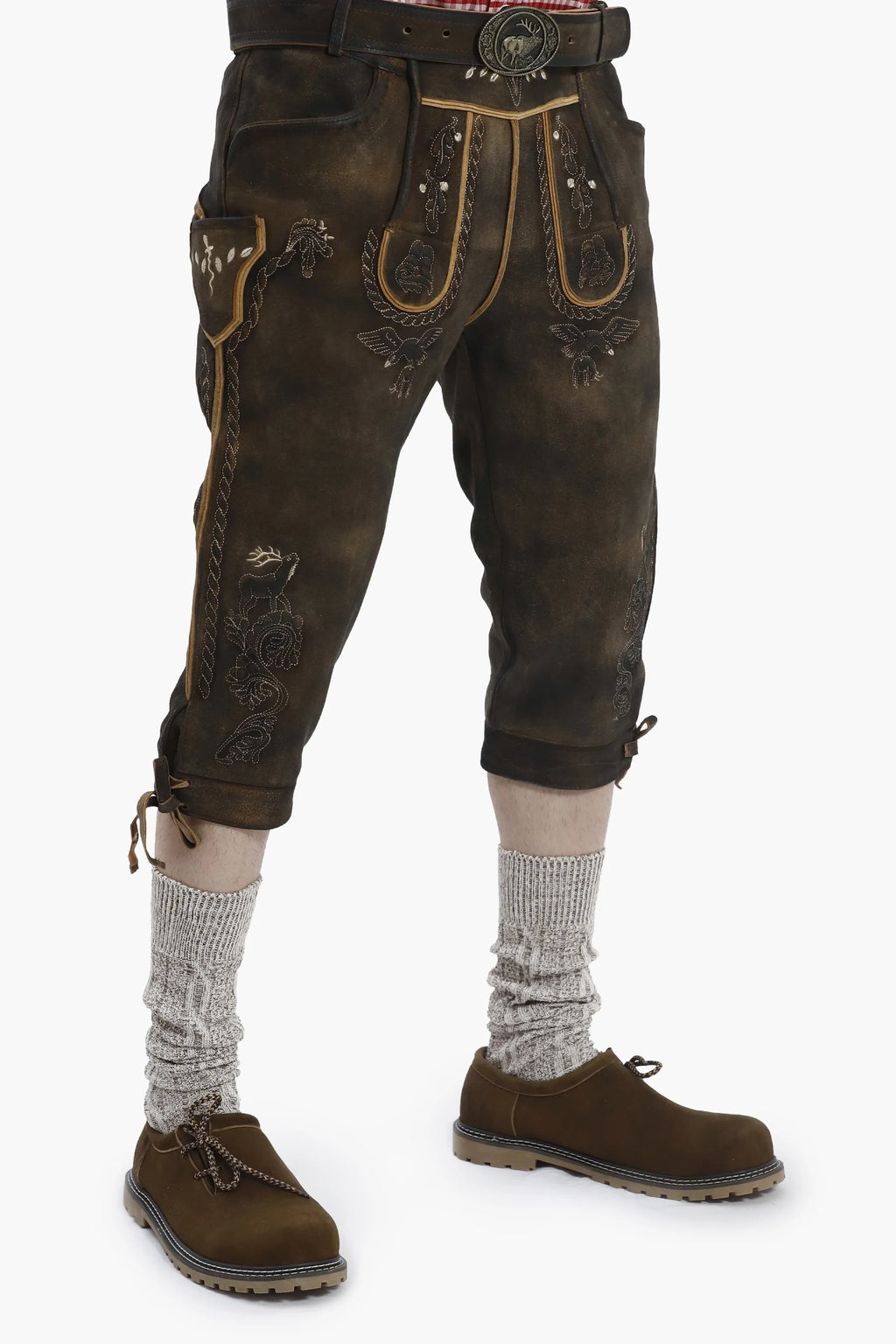Brown Mens Trachten Trendsetter Lederhosen Shoes