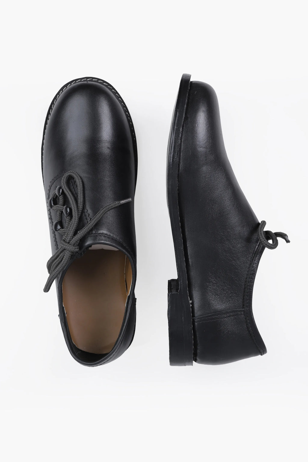 Traditional Black Haferl Shoes for Men