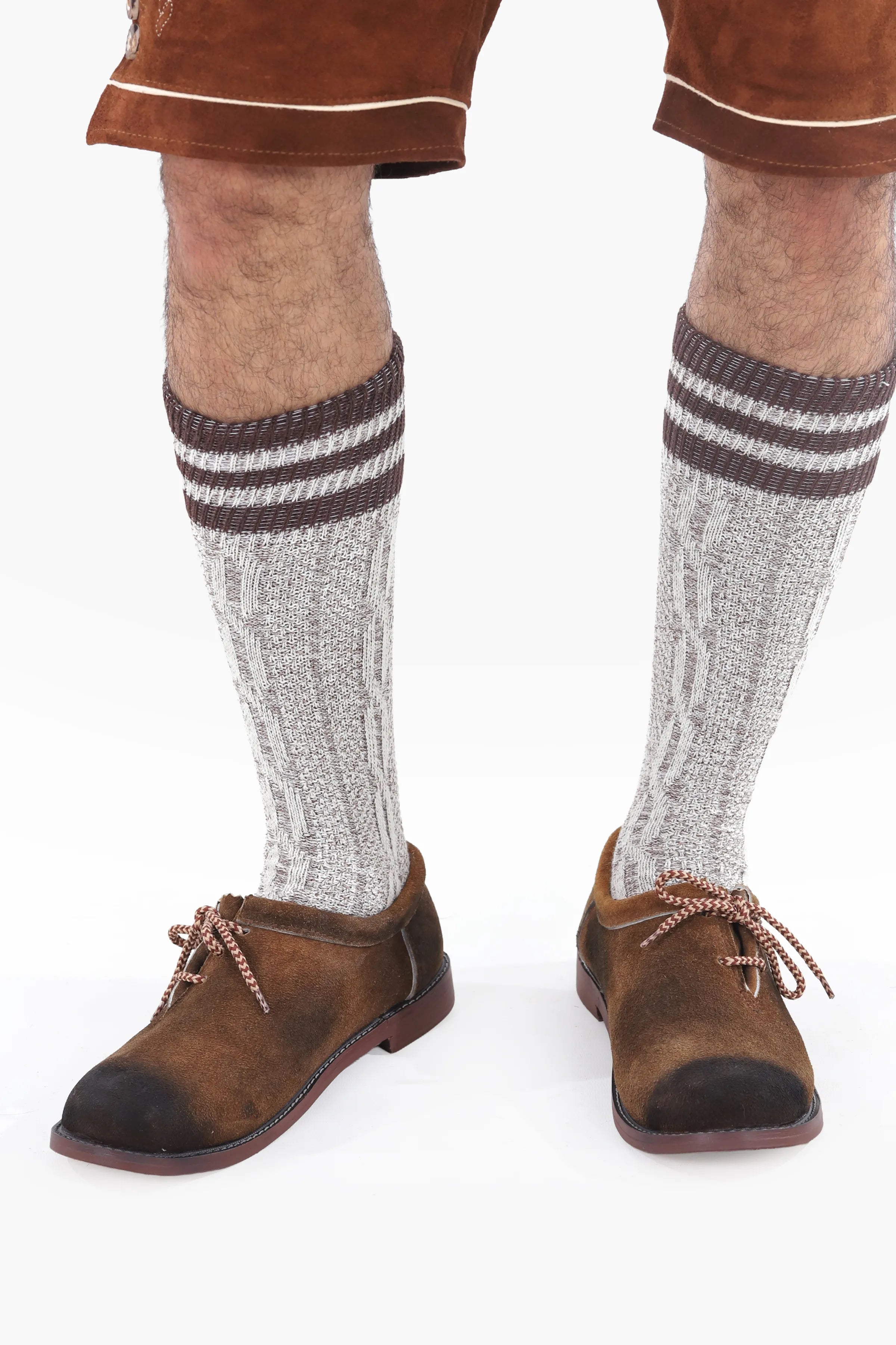 Traditional Brown Lederhosen Shoes for Men