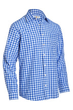 Shirt Small Checkered Cobalt Blue