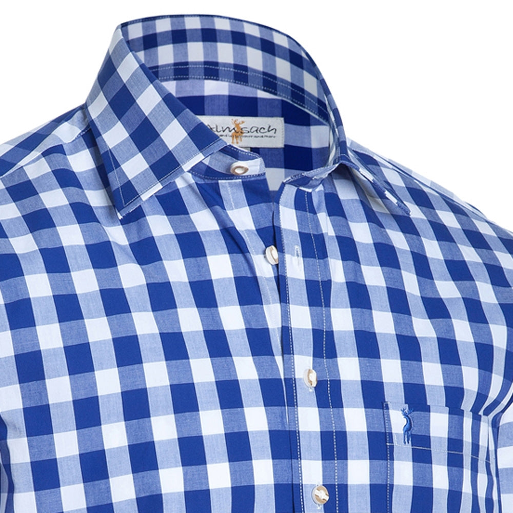 Shirt diamond Checkered Admiral Blue – Lederhosen Store Shirt diamond Checkered Admiral Blue – Lederhosen Store