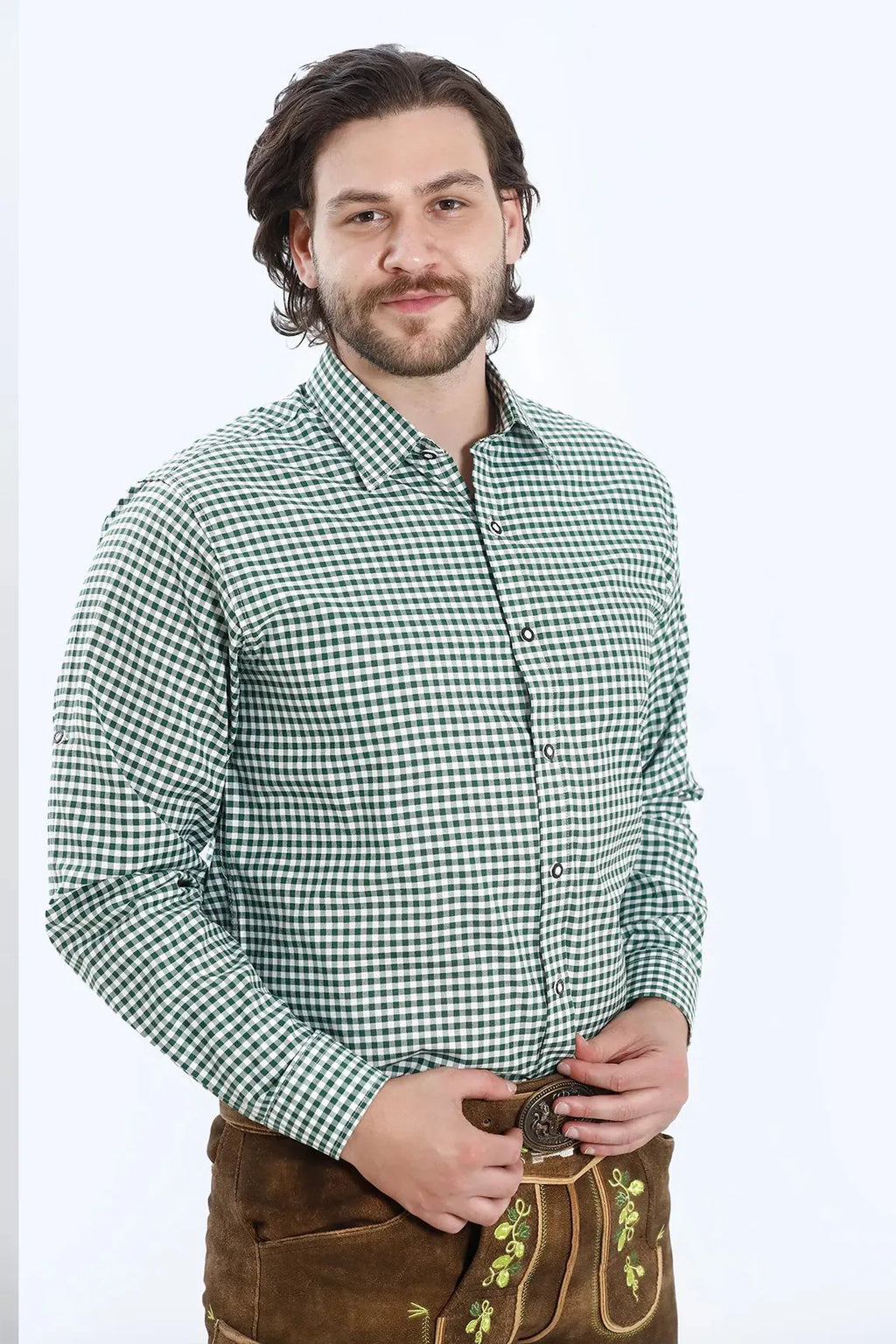 Bavarian Slim Shirt Pine Green