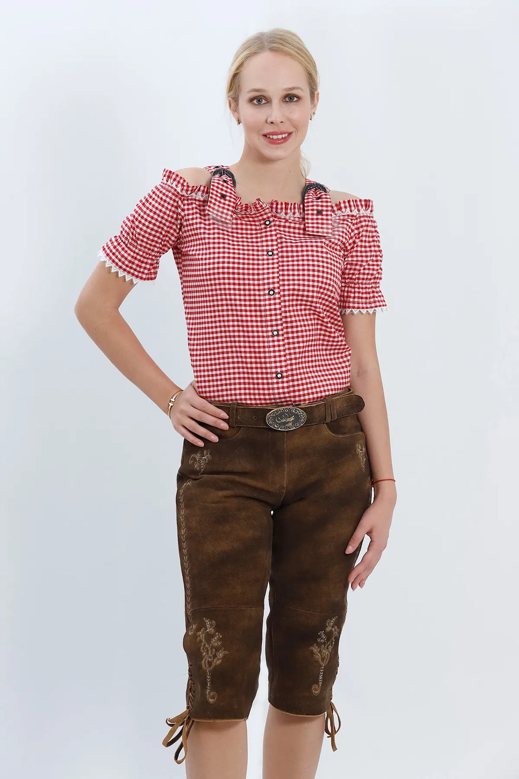 Traditional Style Women Oktoberfest Shirt with Straps