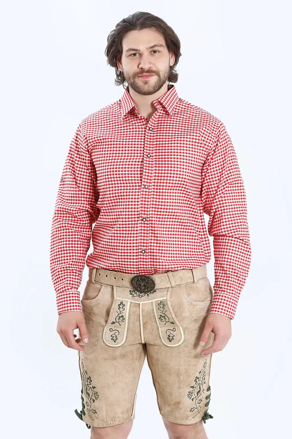 Authentic Lederhosen Bavarian Mens Attire Oktoberfest Outfit Sets