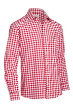 Shirt Small Checkered Dark Red