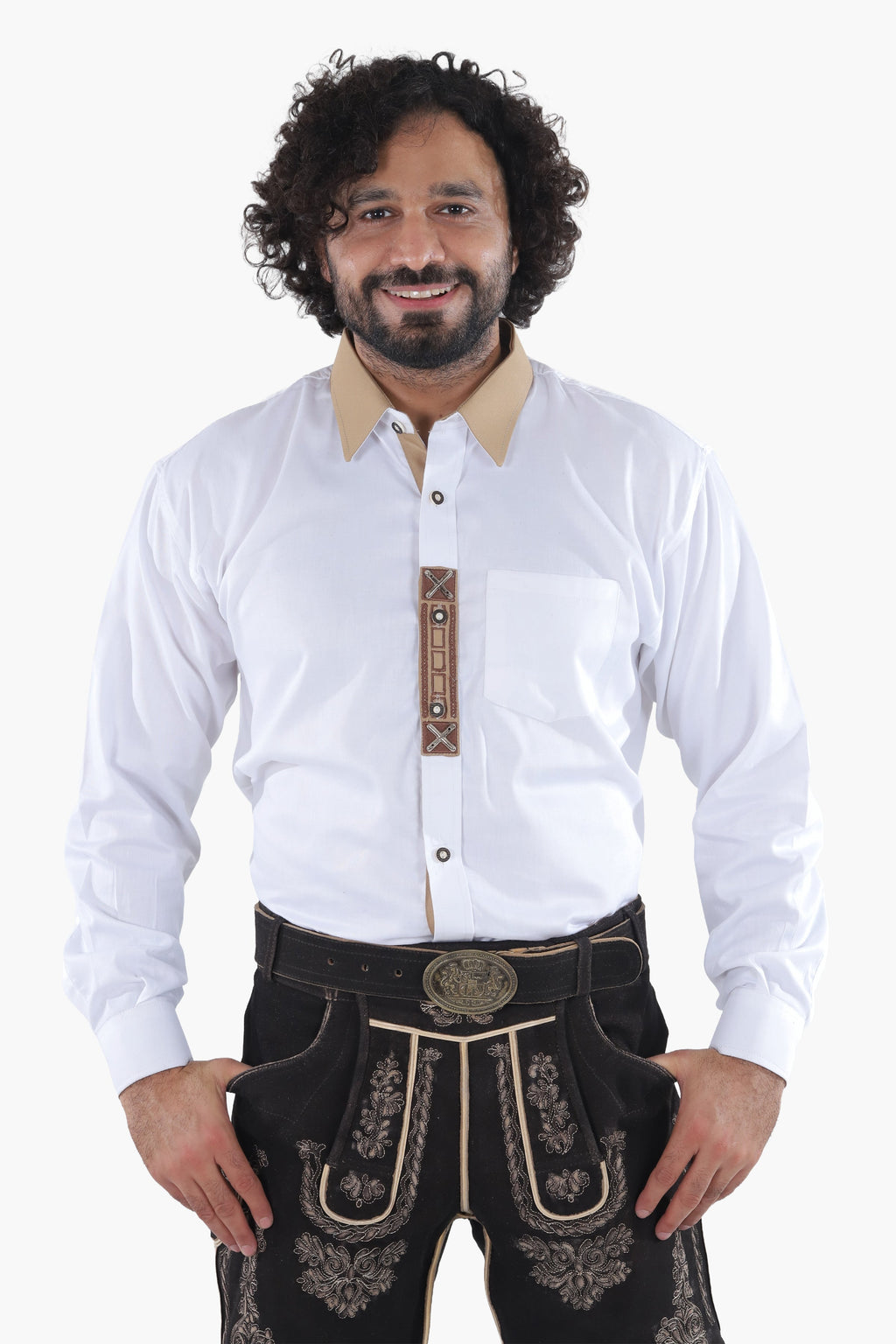 Trachten Short Lederhosen Shaded Wild Brown Set