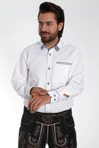 Men's Authentic German Shirt with Blue Trim