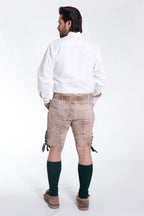 Classic Milky White Mens Shirt with Red Piping