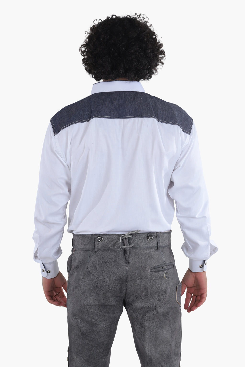 Classic Alpine Shirt with Royal Blue Cuffs