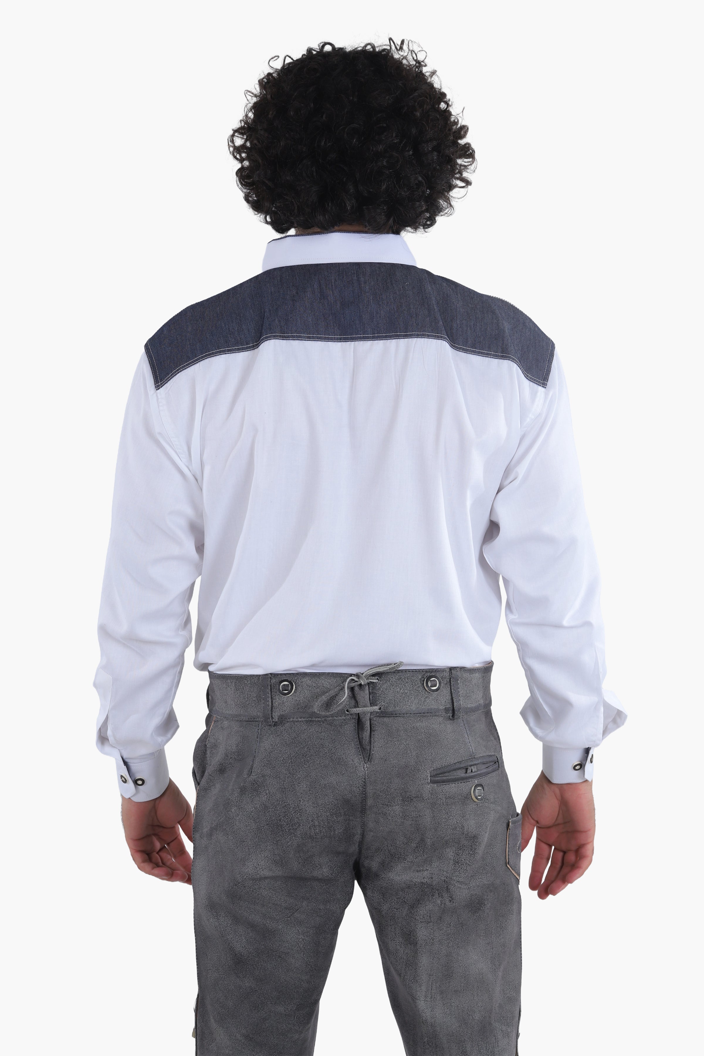 Classic Alpine Shirt with Royal Blue Cuffs