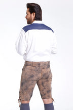Classic Alpine Shirt with Royal Blue Cuffs