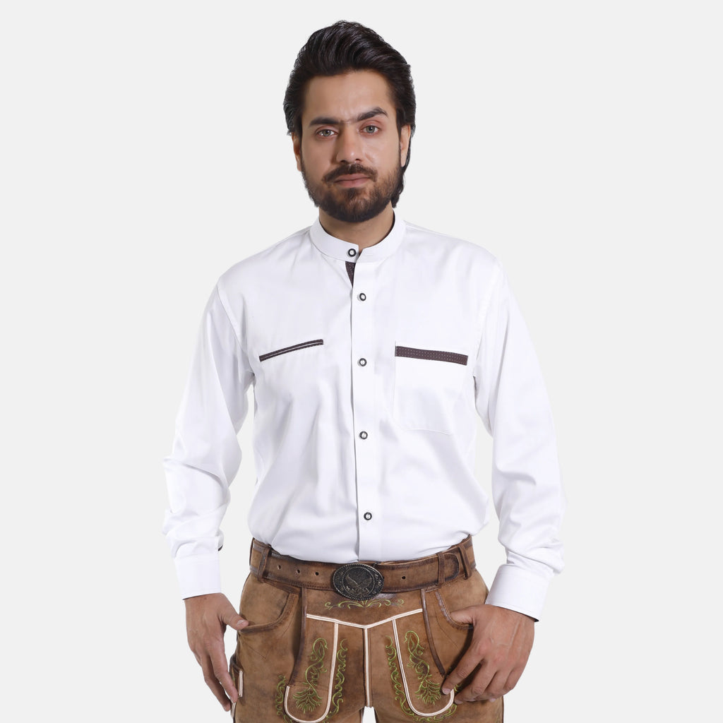 Traditional German Leather Embroidered Elegance Set