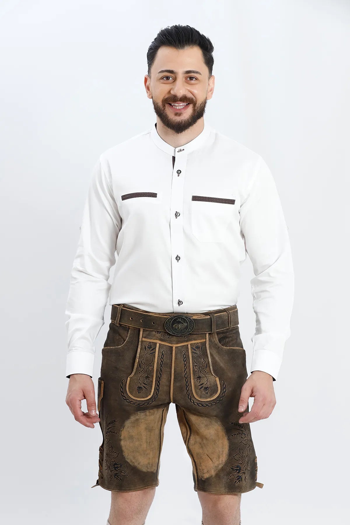 Traditional Lederhosen White Shirt for Oktoberfest