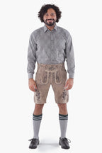Traditional Black Checkered Shirt for Lederhosen