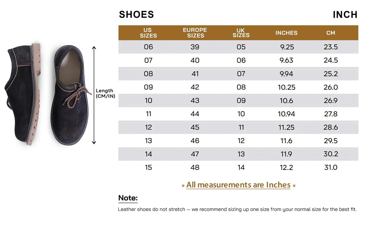 Shoes Size Guide