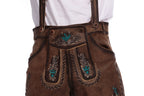 Deep Brown Knee Length Barvarian Lederhosen