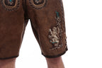 Deep Brown Knee Length Barvarian Lederhosen