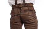 Deep Brown Knee Length Barvarian Lederhosen