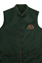 Stylish Lederhosen Mens Waistcoat Green
