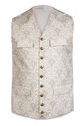Gray Lederhosen Waistcoat With Bavarian Opulence