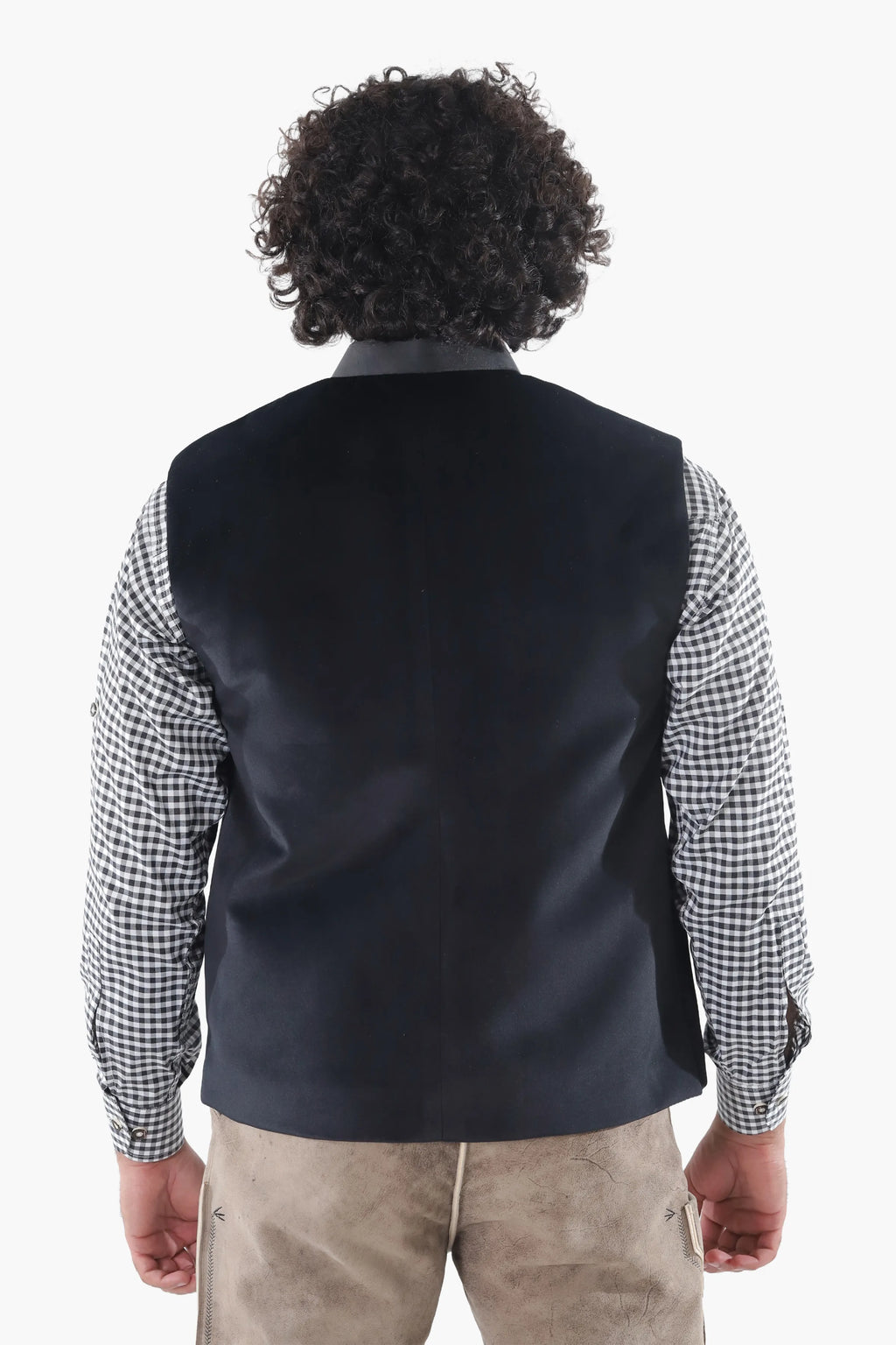 Men's Black Suede Lederhosen Vest