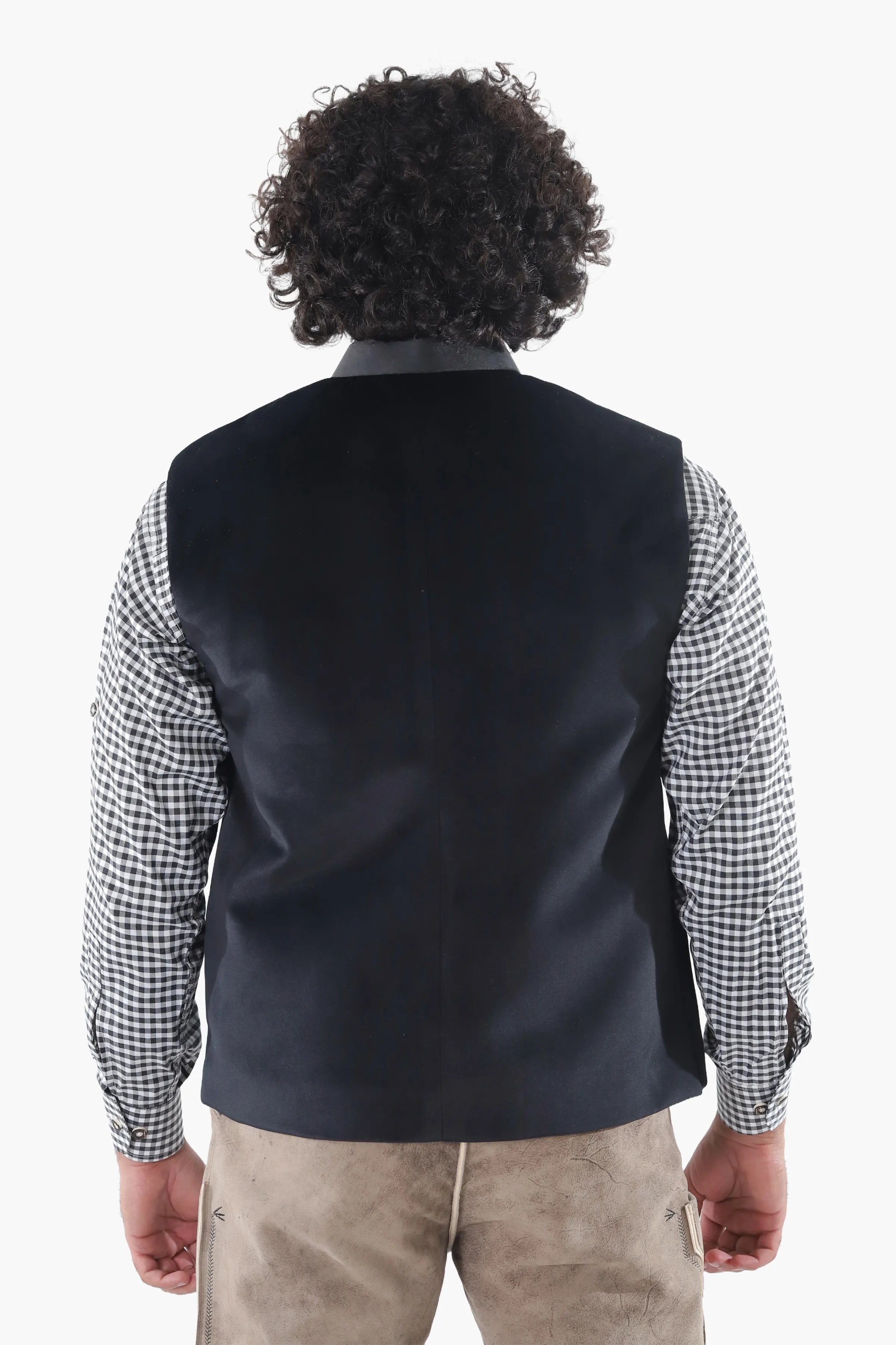 Men's Black Suede Lederhosen Vest