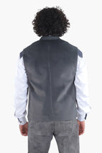 Men's Charcoal Grey Lederhosen Vest Coat