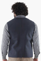 Men's Charcoal Black Trachten Waistcoat