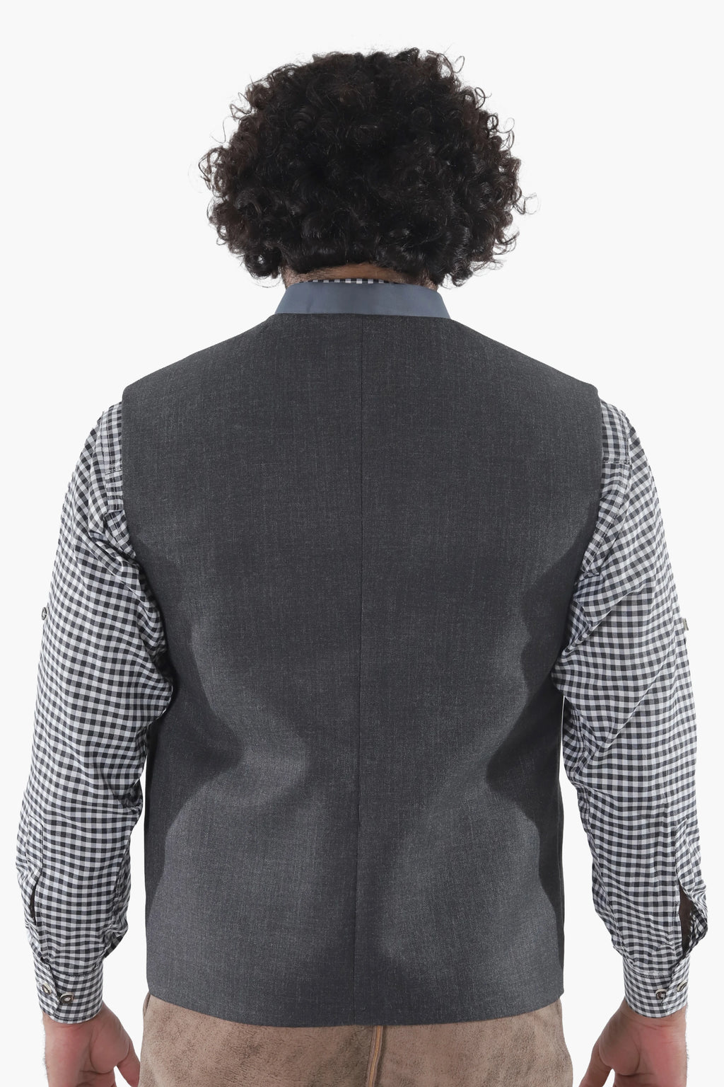 Men's Steel Grey Trachten Wool Waistcoat