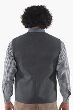 Men's Steel Grey Trachten Wool Waistcoat