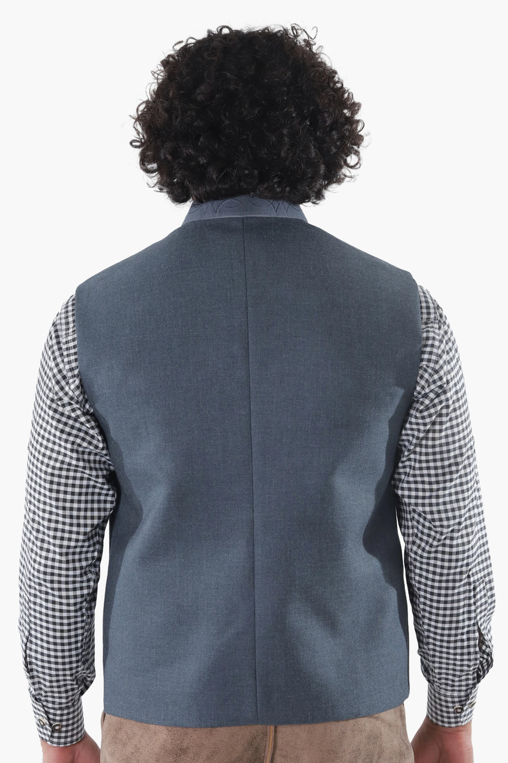 Men's Classic Grey Lederhosen Waistcoat