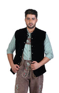 Traditional German Waistcoat Stone Black