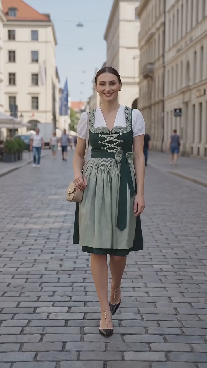 Luxury Meadow Green Dirndl