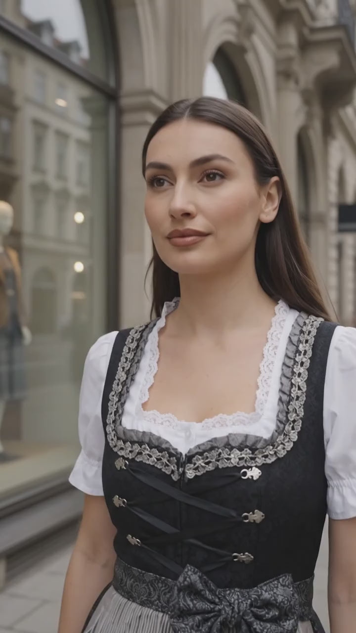 Black Midnight Elegance Dirndl