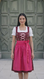 Vintage Bavarian Berry Plum Pink Allure Dirndl