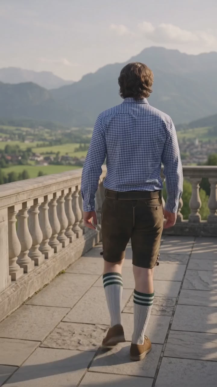 Premium Lederhosen Men Outfit Raw Brown